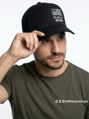 Black 'No One Left Behind' Flag Cap